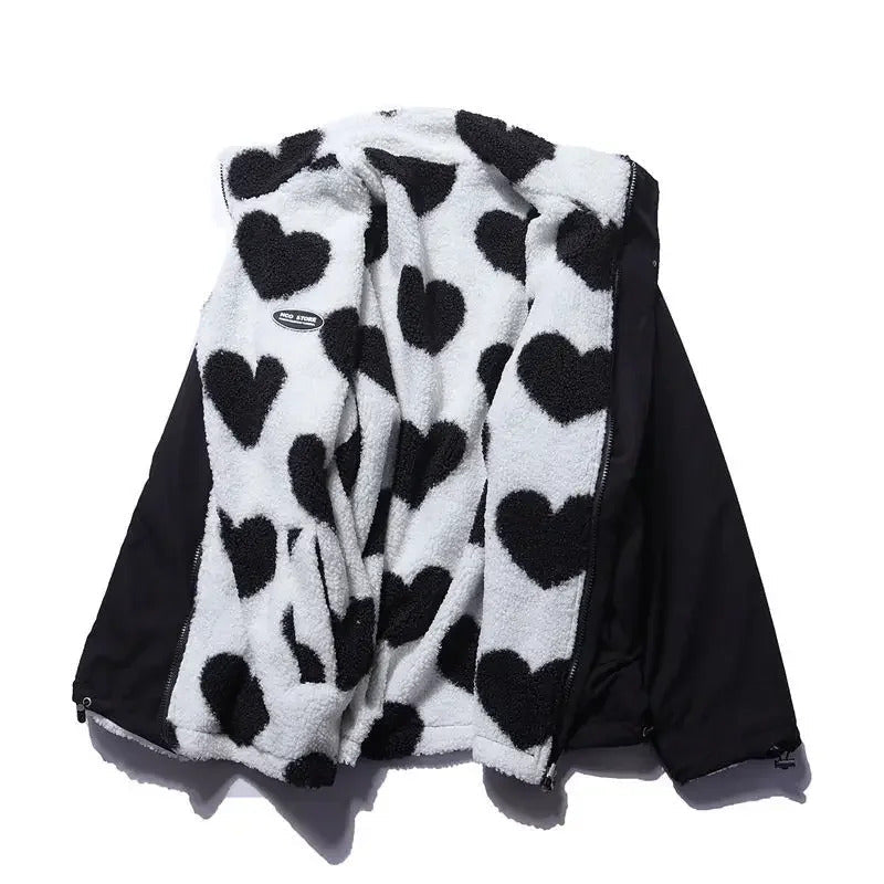 Nieves | Chaqueta reversible con corazones