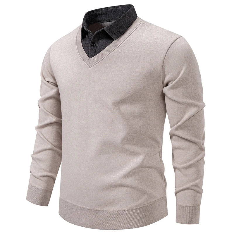 Bernabé | Jersey con cuello de camisa