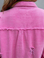 Tussenjas Dames van Denim met een Verweerde en Vintage Stijl
