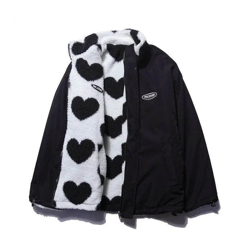 Nieves | Chaqueta reversible con corazones