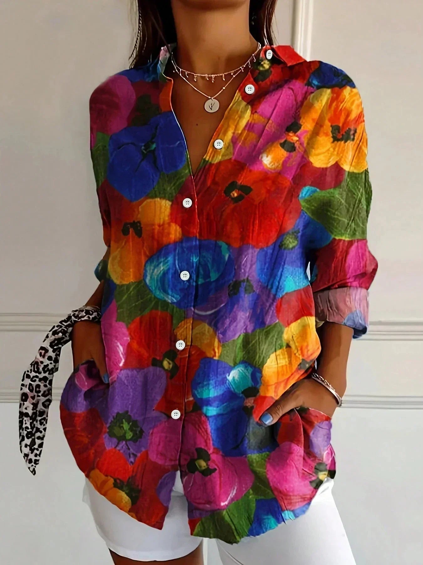 Olga | Blusa con estampado abstracto