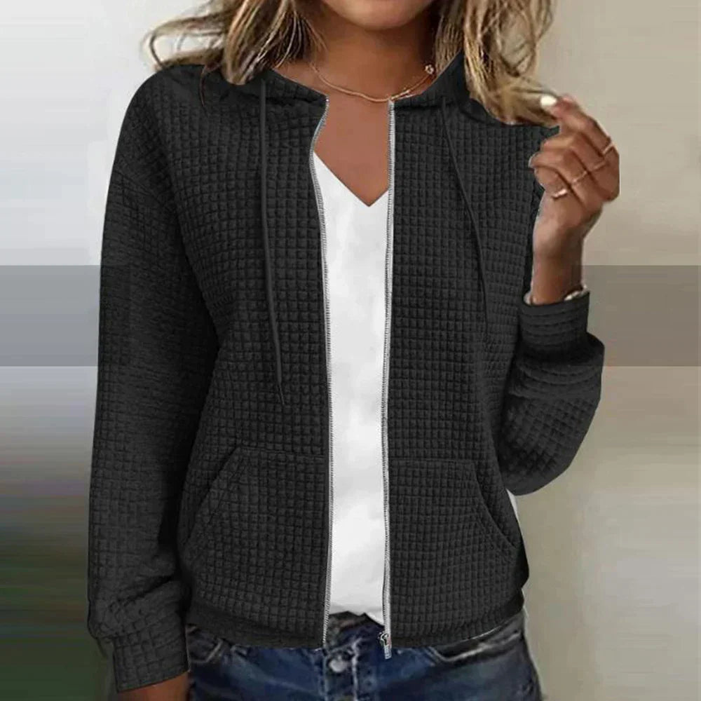 Tania | Chaqueta con capucha y cremallera con bolsillos