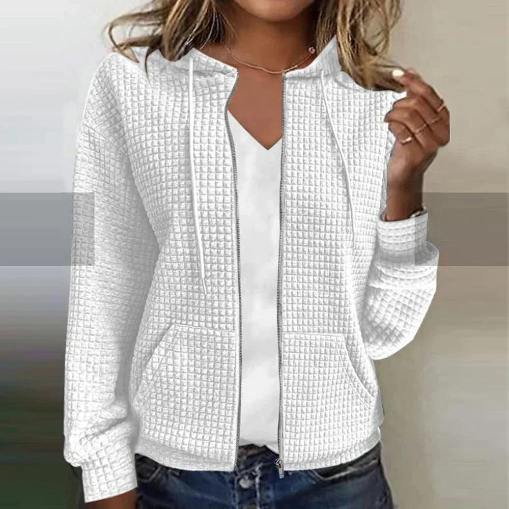 Tania | Chaqueta con capucha y cremallera con bolsillos