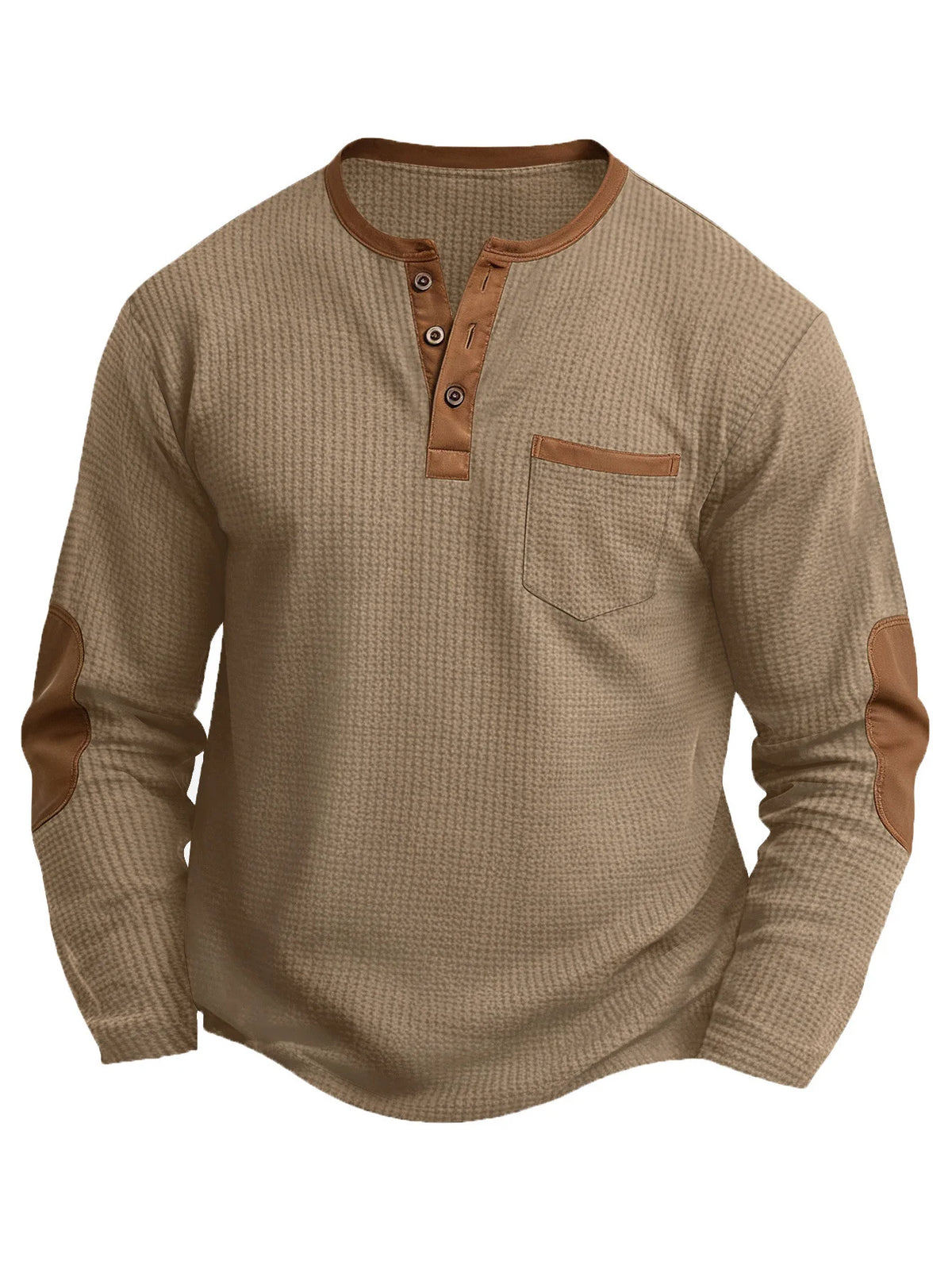 Cecilio | Jersey Henley con textura gofrada