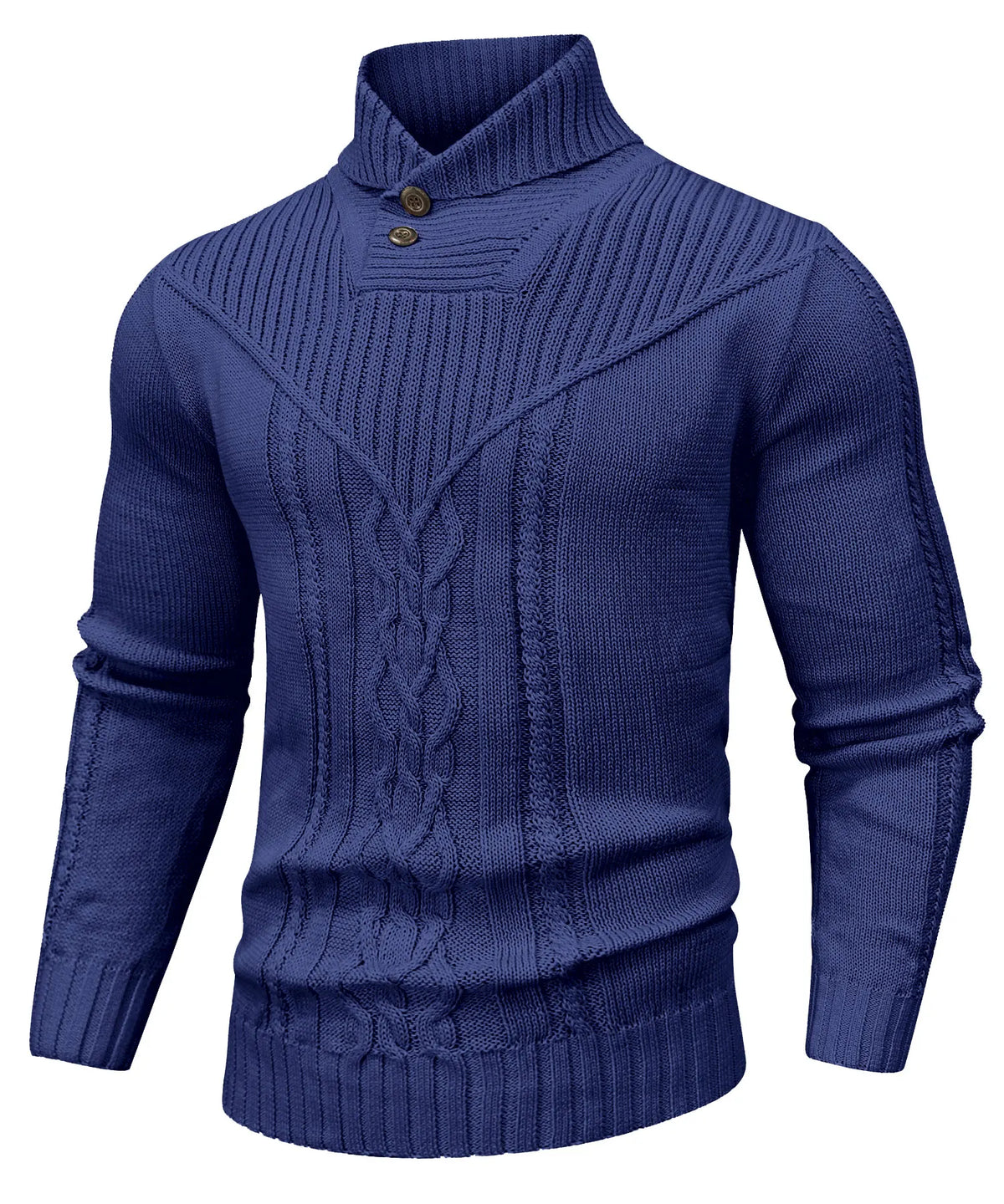 Higinio | Jersey de ochos con cuello alto y botones