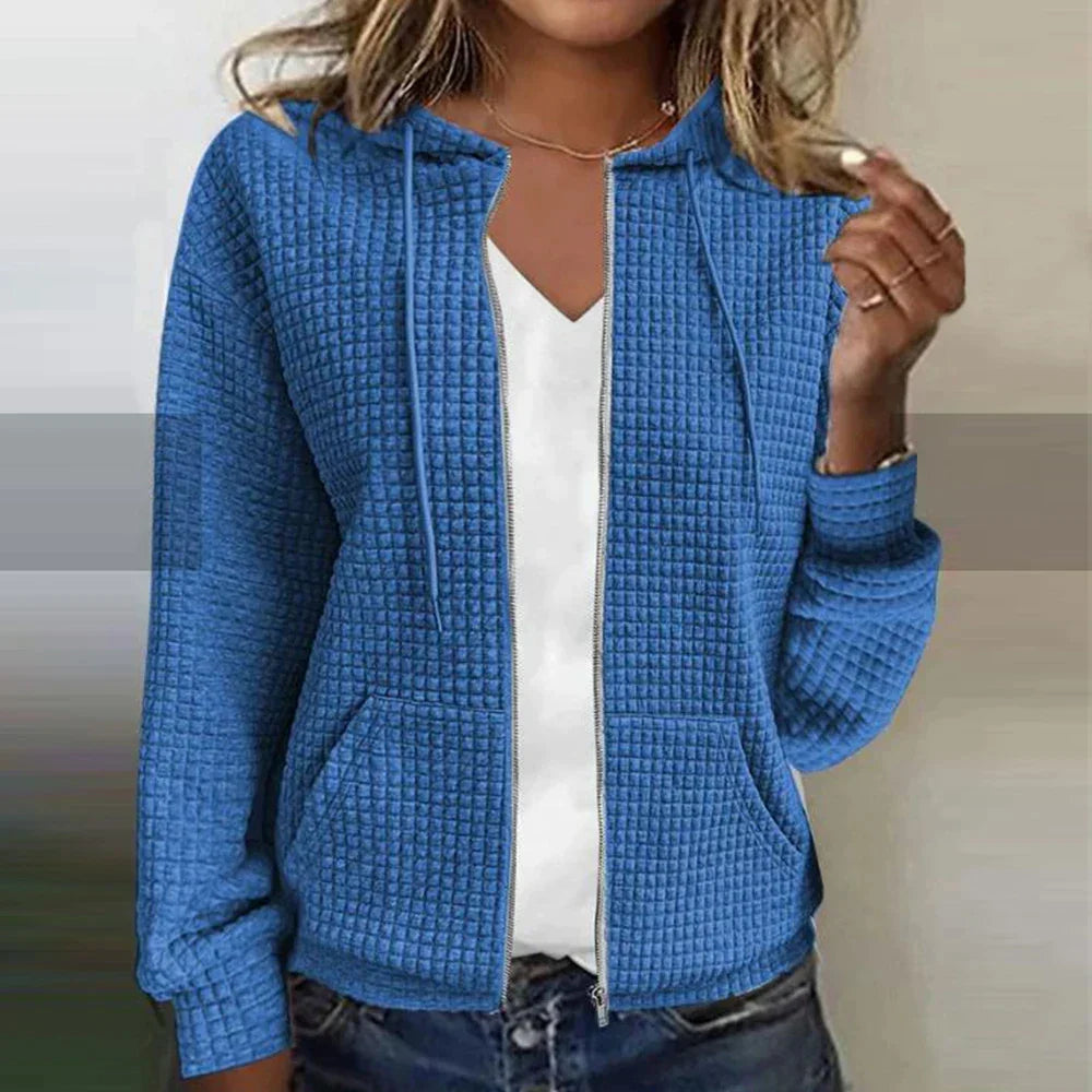 Tania | Chaqueta con capucha y cremallera con bolsillos
