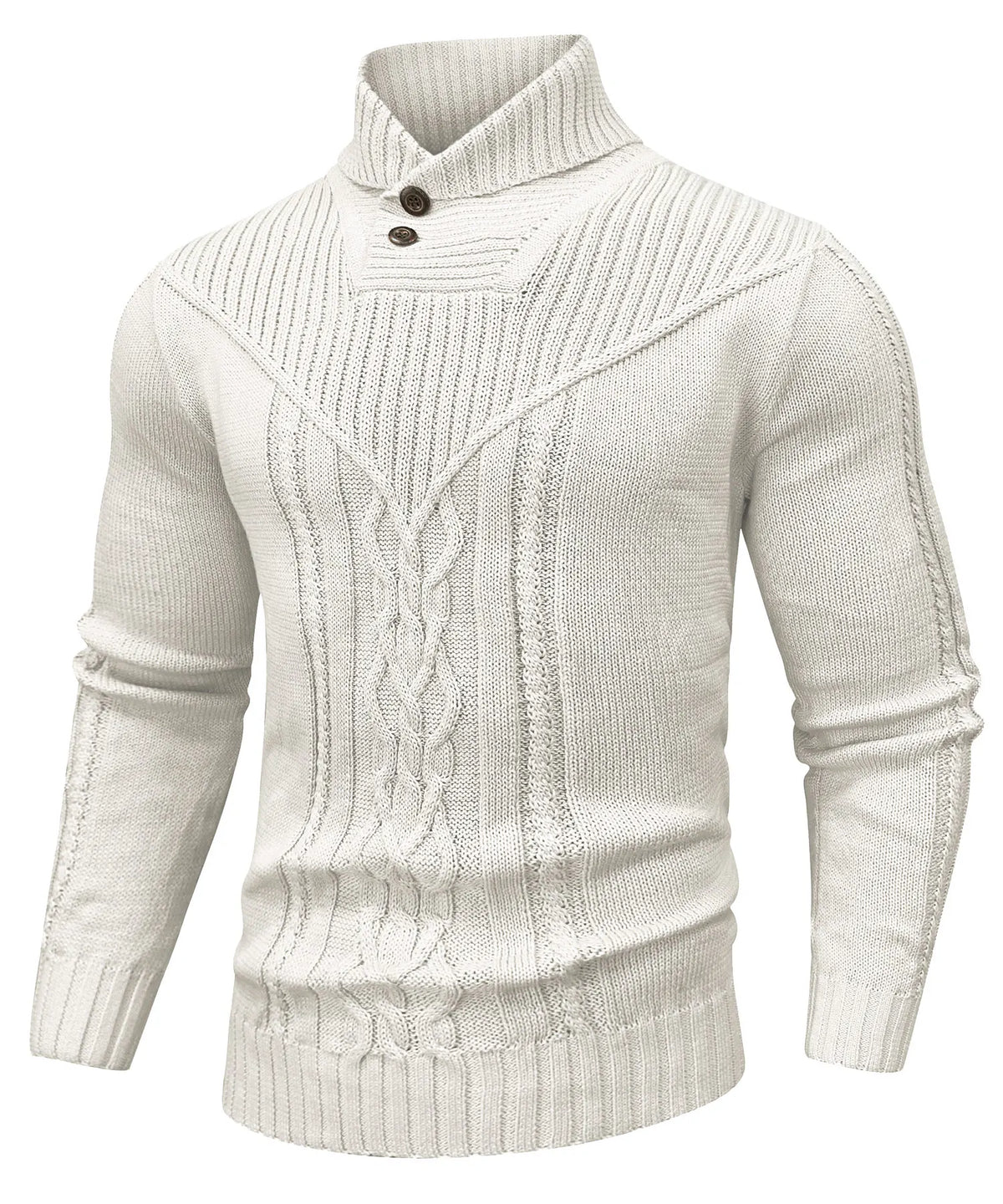 Higinio | Jersey de ochos con cuello alto y botones