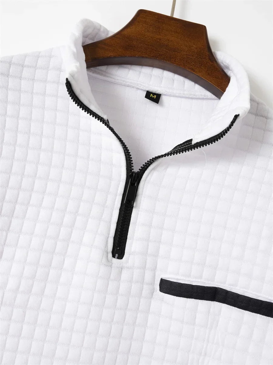 Cipriano | Jersey texturizado con cremallera
