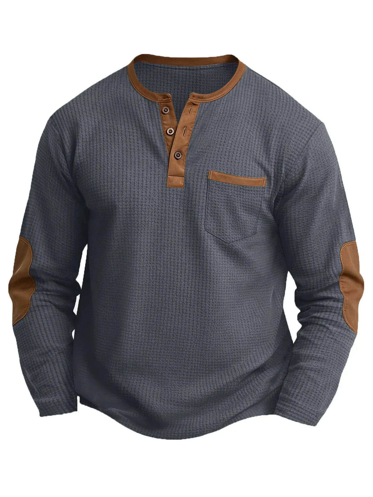 Cecilio | Jersey Henley con textura gofrada