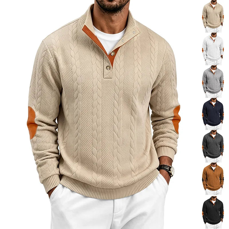 Arnaldo | Jersey de ochos con cuello alto y botones