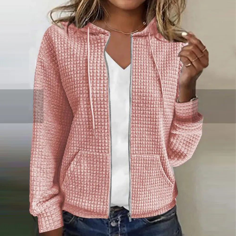 Tania | Chaqueta con capucha y cremallera con bolsillos