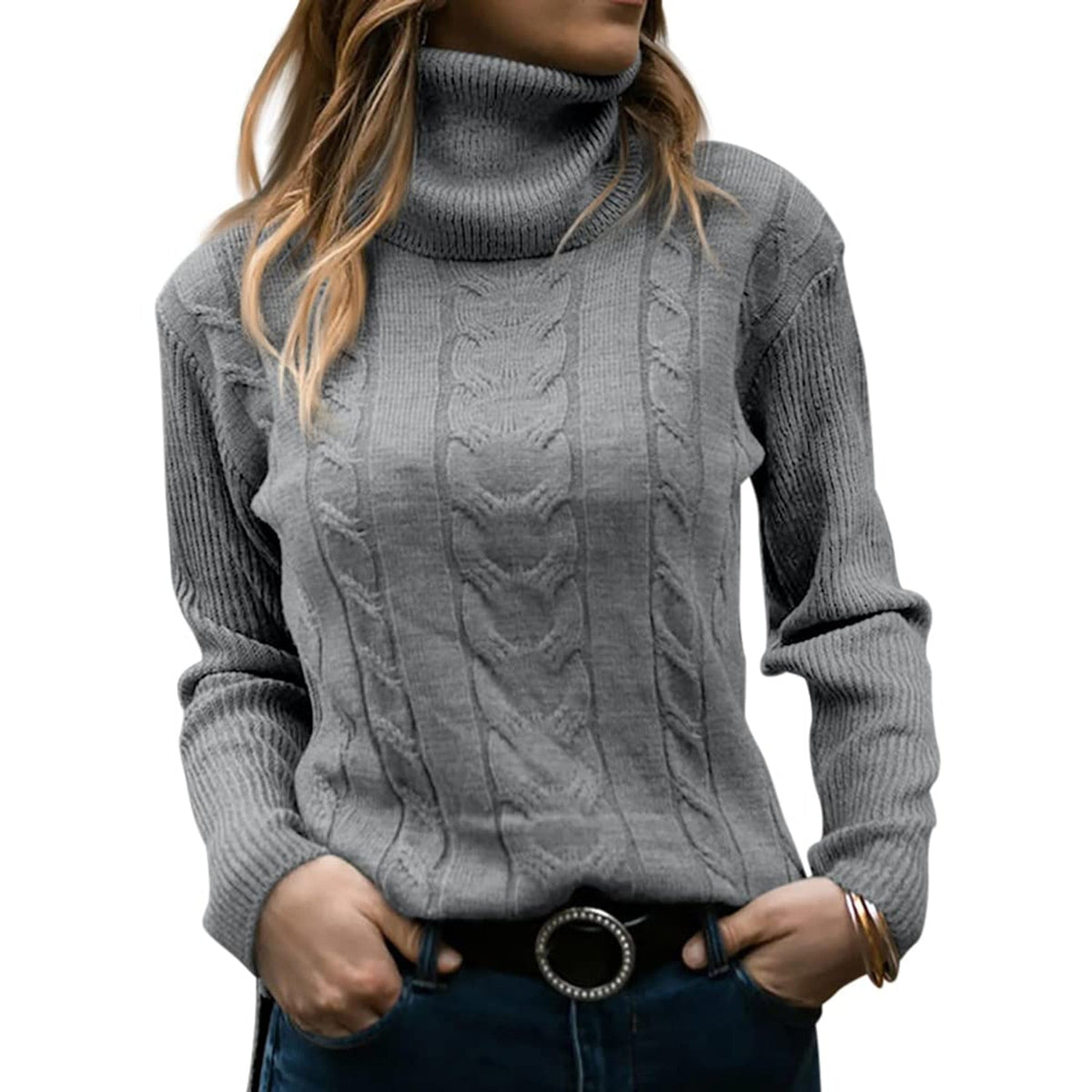 Edurne | Jersey de cuello alto con ochos