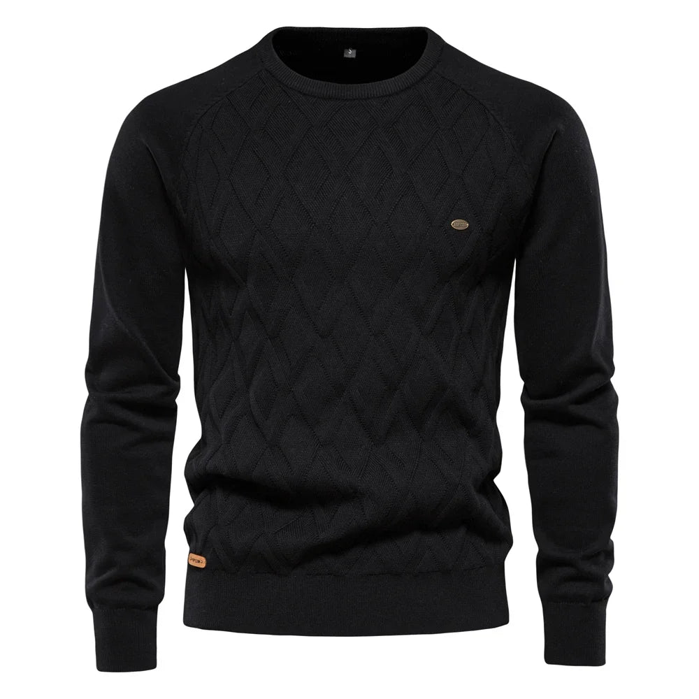 Heren Sweater Met Ruitdesign