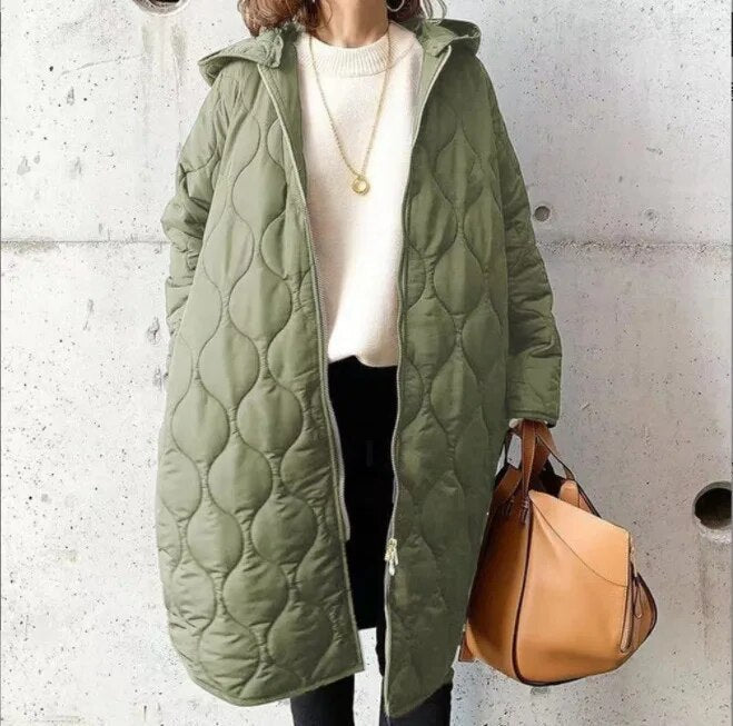 Iris | Parka larga de invierno con capucha