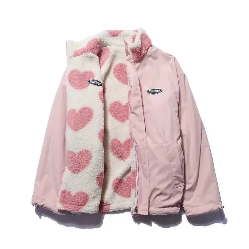 Nieves | Chaqueta reversible con corazones
