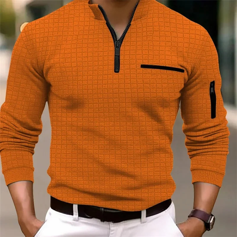 Cipriano | Jersey texturizado con cremallera