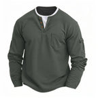 Adán | Camiseta Henley de manga larga con doble cuello