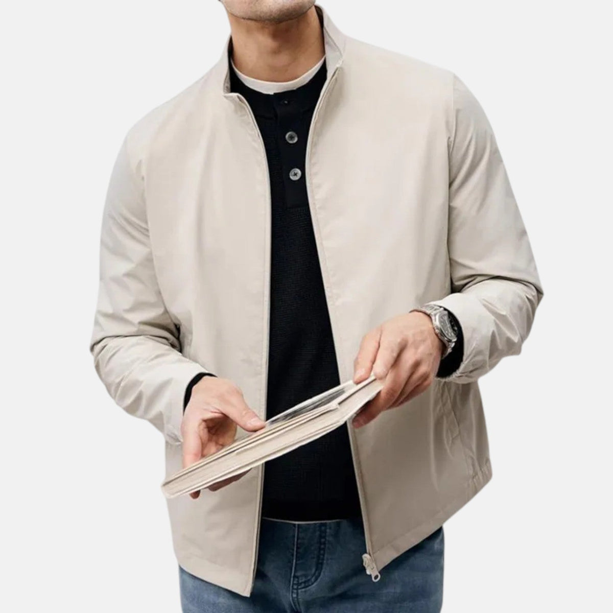 Óscar | Chaqueta casual con cuello alto