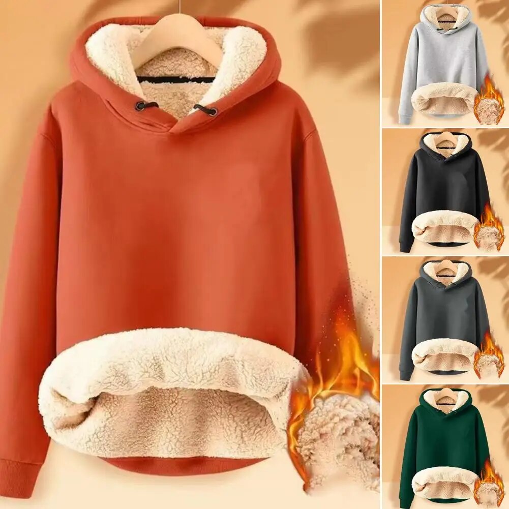 Liliana | Sudadera polar de borreguito con capucha y cremallera