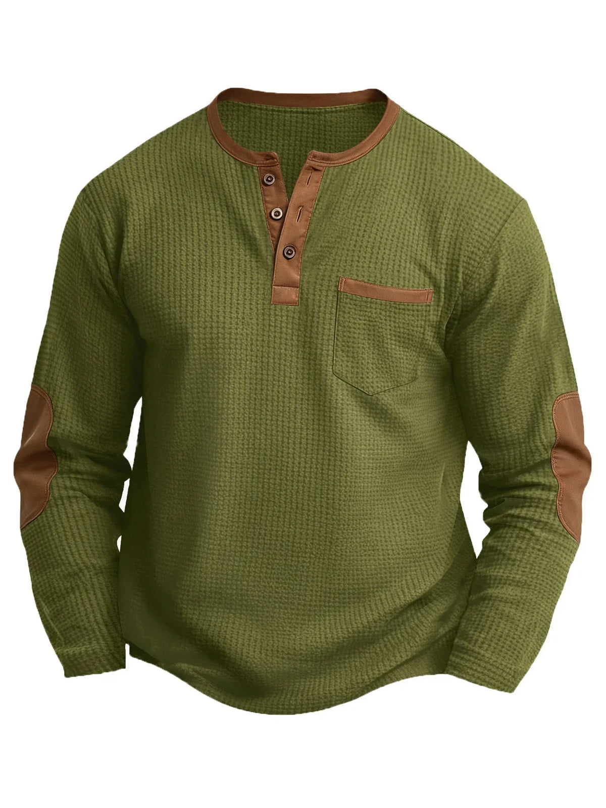Cecilio | Jersey Henley con textura gofrada