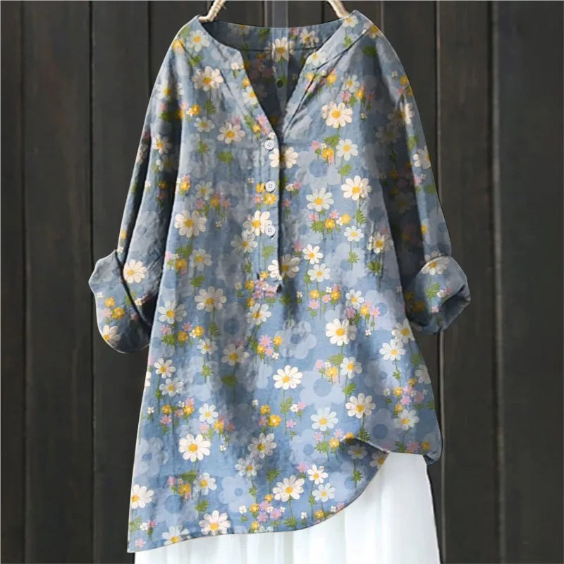 Violeta | Blusa vintage con estampado floral