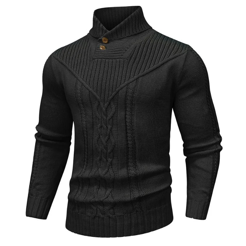 Higinio | Jersey de ochos con cuello alto y botones