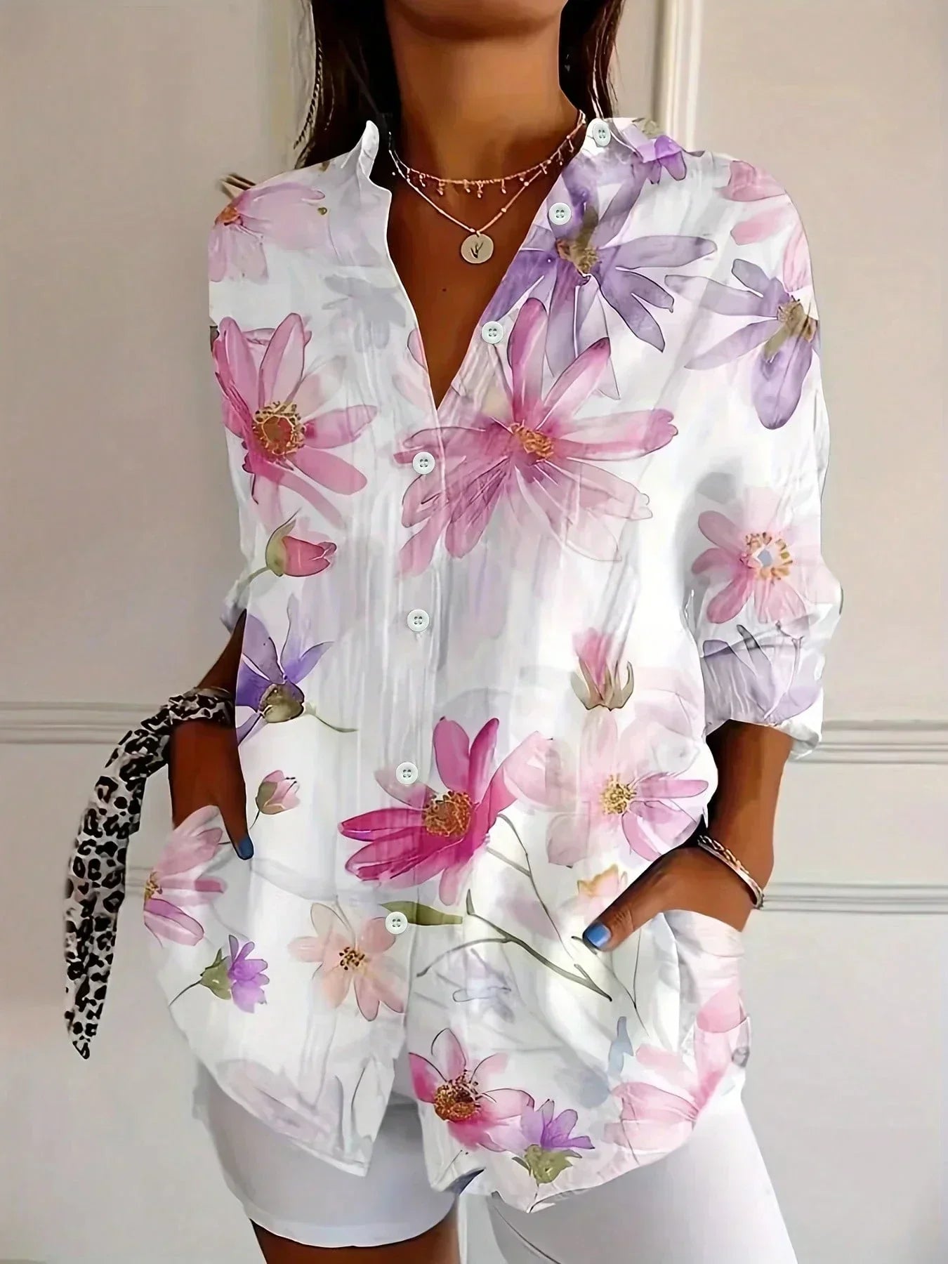 Olga | Blusa con estampado abstracto
