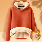 Trui Dames van Eersteklas Sherpa Fleece met een Capuchon en Zakken
