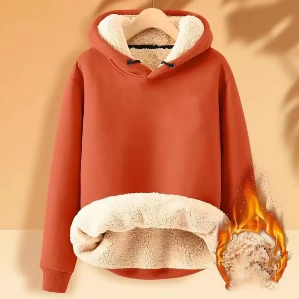 Trui Dames van Eersteklas Sherpa Fleece met een Capuchon en Zakken