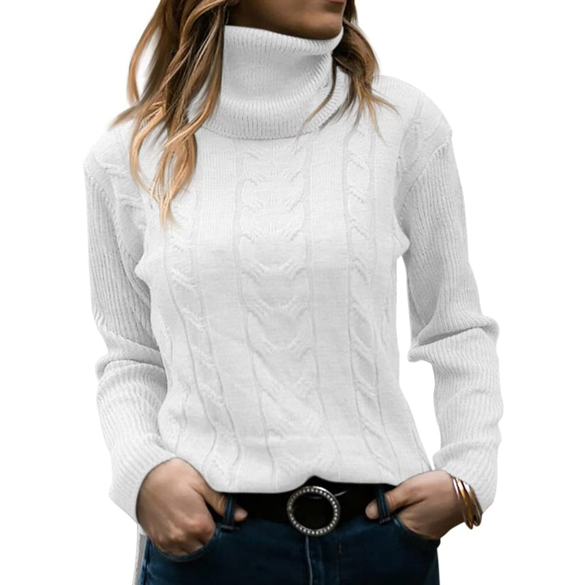 Edurne | Jersey de cuello alto con ochos