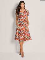 Madeleine | Vestido de verano con estampado de palmeras