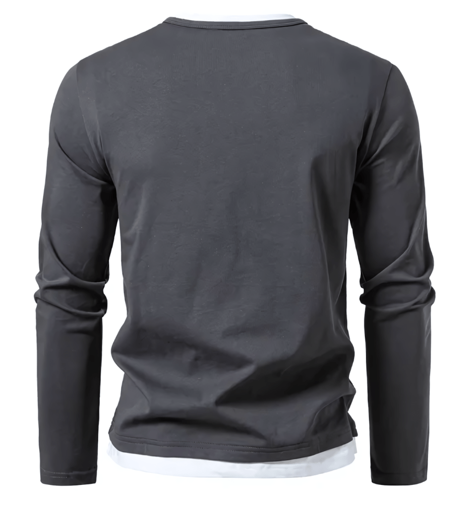 Sixto | Camiseta de manga larga de algodón peinado
