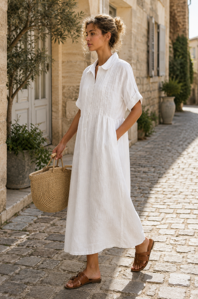 Alexis | Vestido camisero fluido de verano
