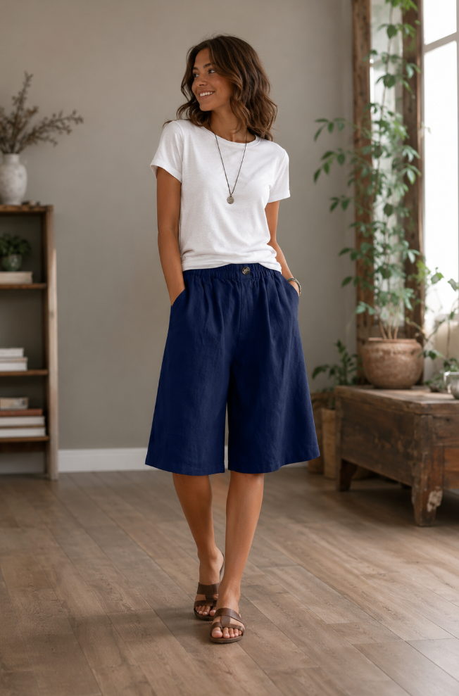 Lea | Shorts casual de corte holgado
