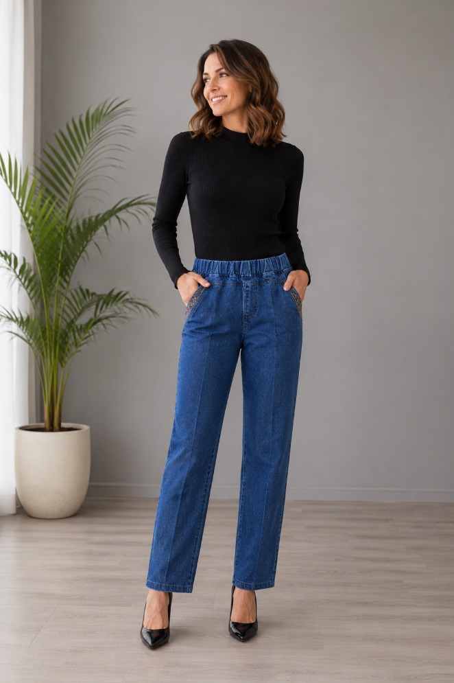 Nerea | Vaqueros elásticos con cintura cómoda