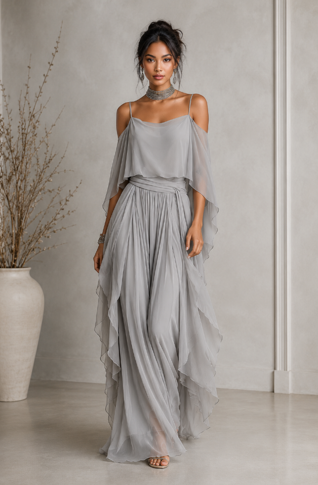 Nuria conjunto fluido gris