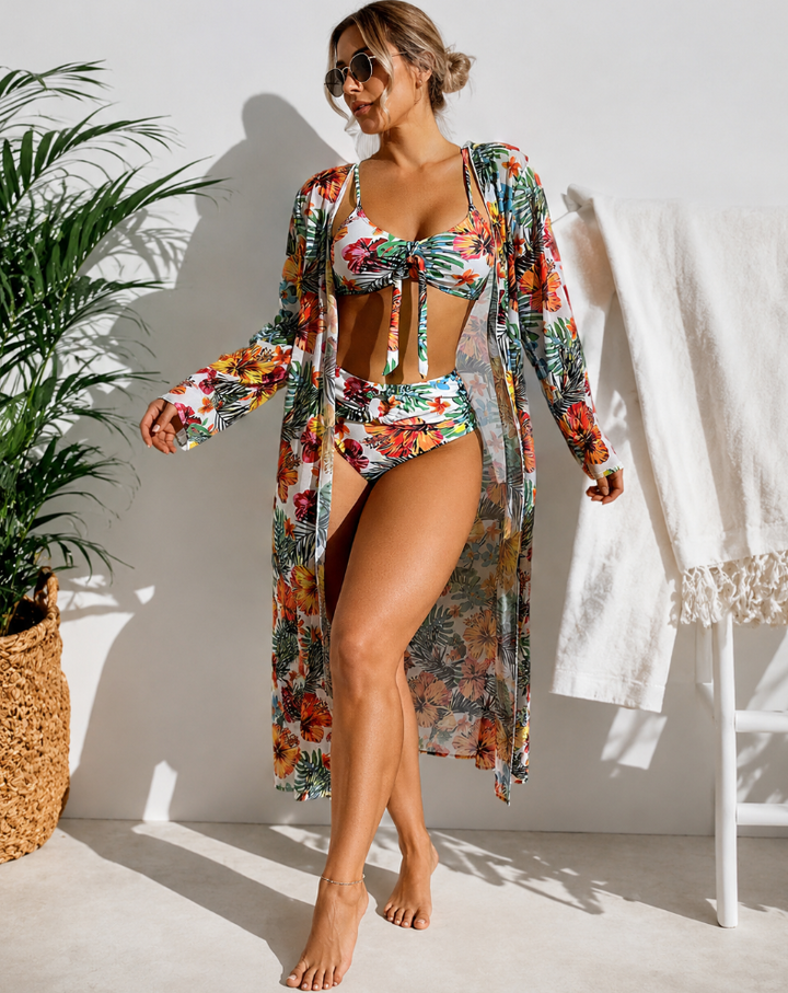 Isabel | Bikini con falda floral