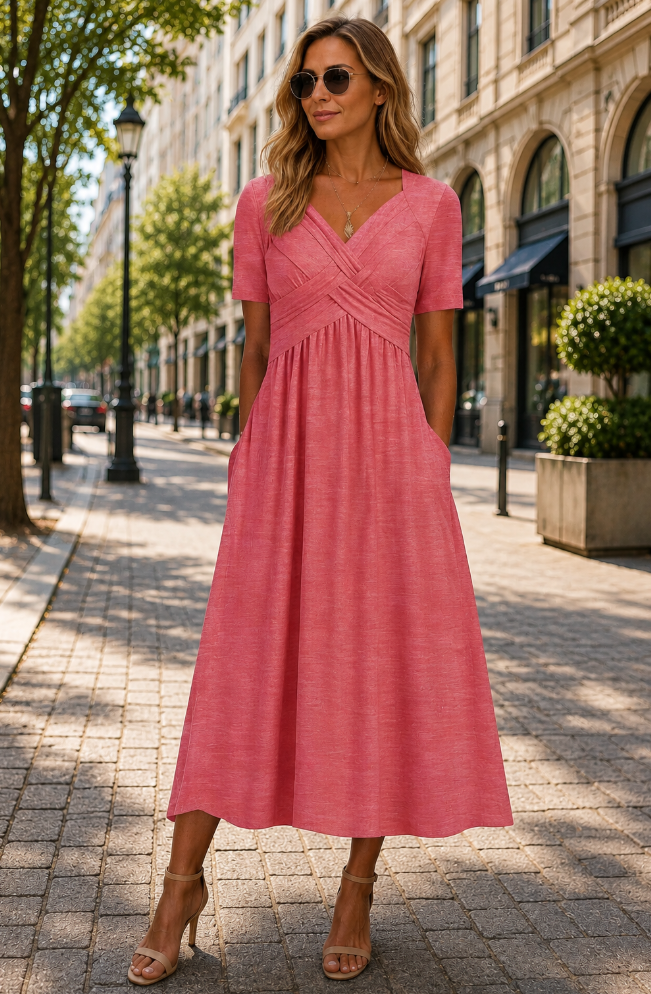 Helena | Elegante vestido midi de corte A