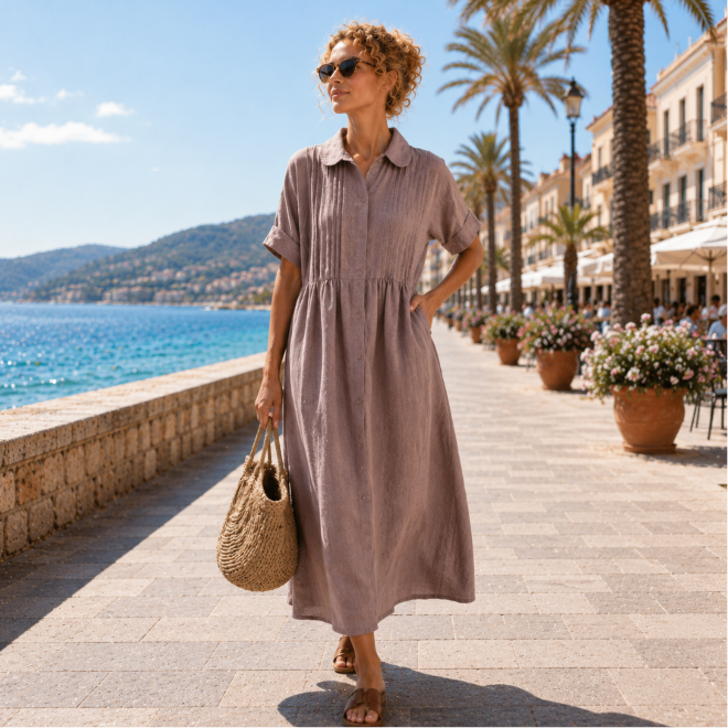 Alexis | Vestido camisero fluido de verano