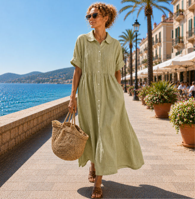 Alexis | Vestido camisero fluido de verano