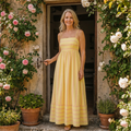 Oceane | Vestido maxi de rayas con tirantes finos