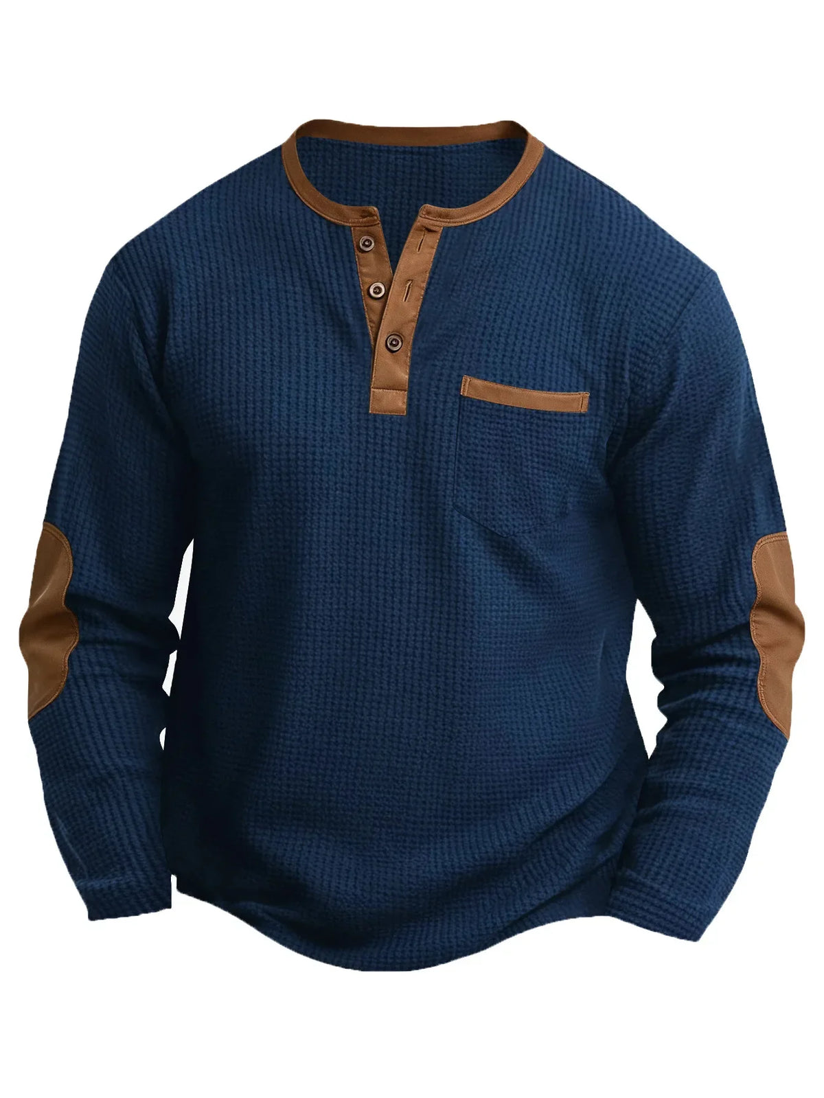 Cecilio | Jersey Henley con textura gofrada