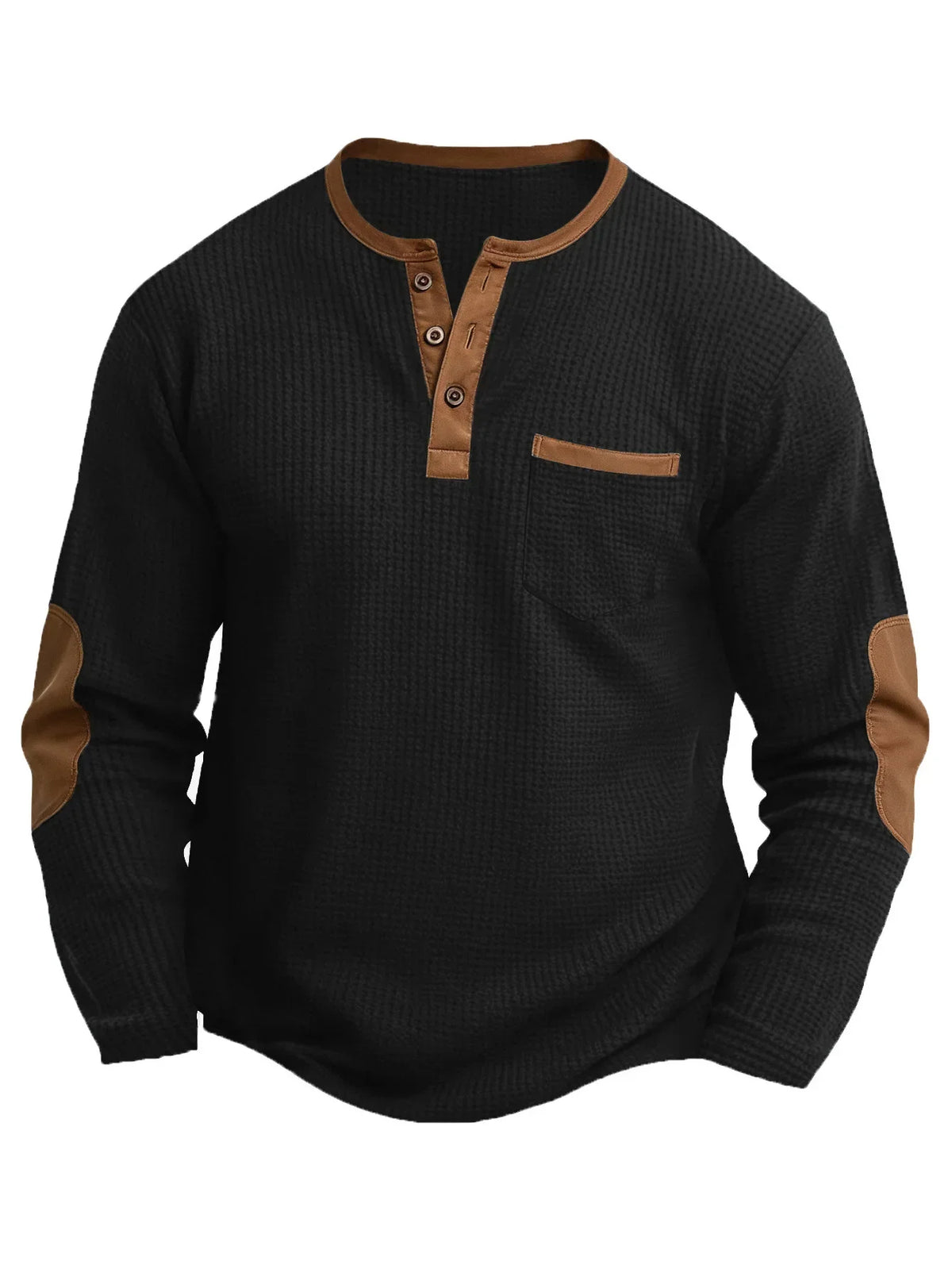Cecilio | Jersey Henley con textura gofrada