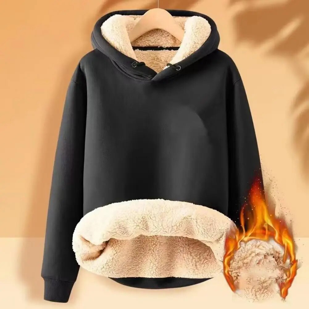 Liliana | Sudadera polar de borreguito con capucha y cremallera