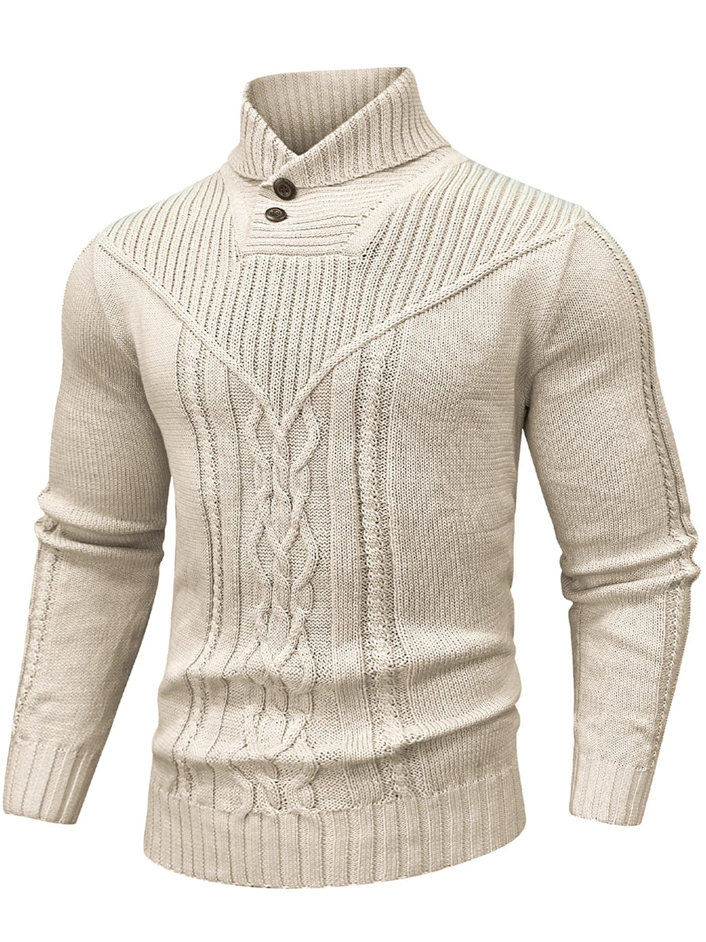 Higinio | Jersey de ochos con cuello alto y botones