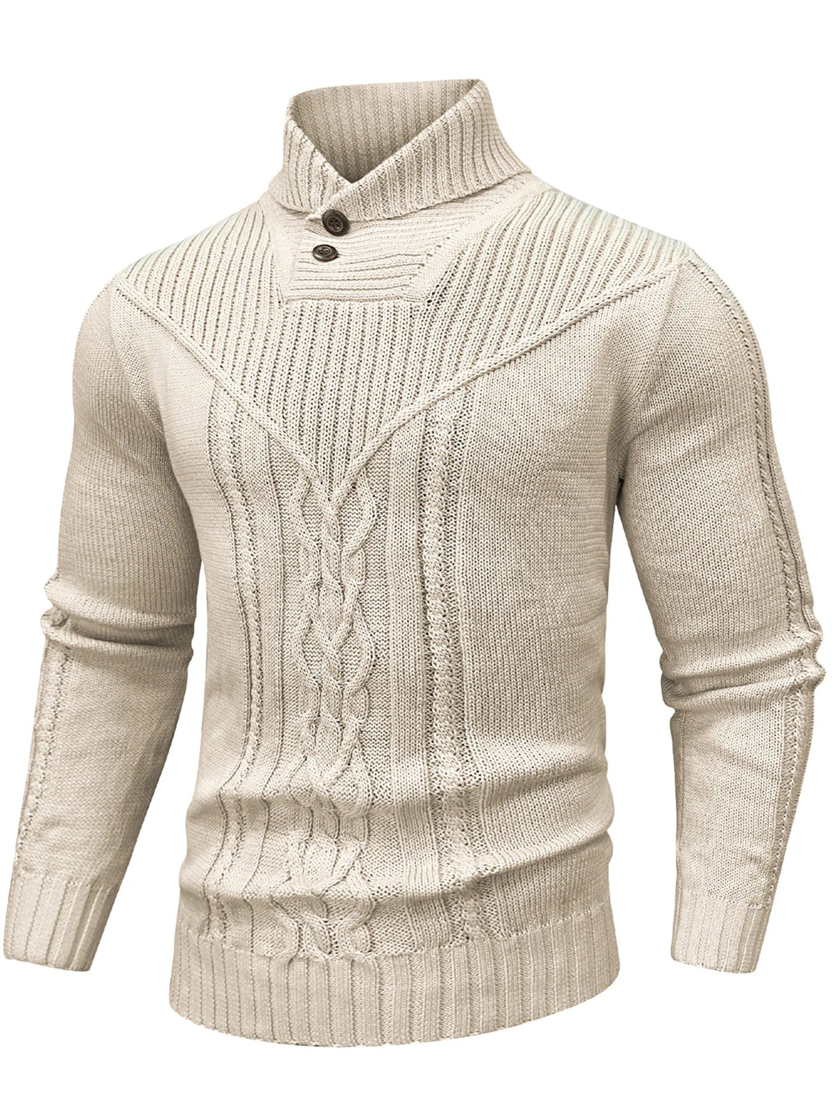 Higinio | Jersey de ochos con cuello alto y botones