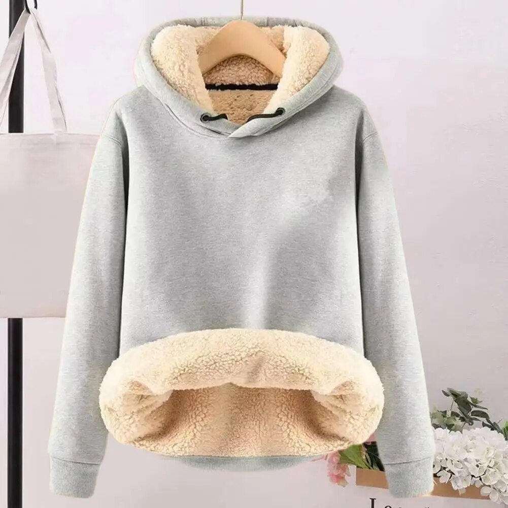 Liliana | Sudadera polar de borreguito con capucha y cremallera