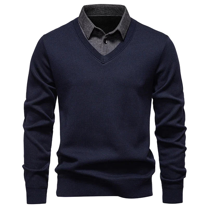 Bernabé | Jersey con cuello de camisa