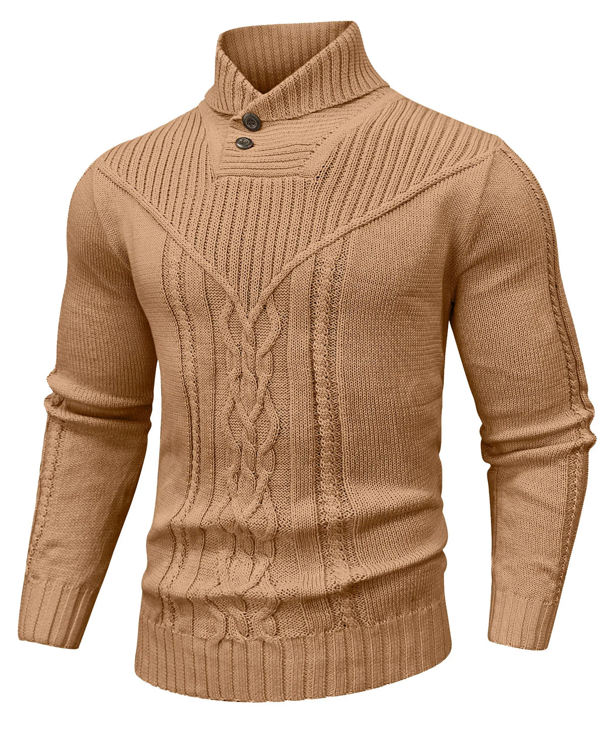 Higinio | Jersey de ochos con cuello alto y botones