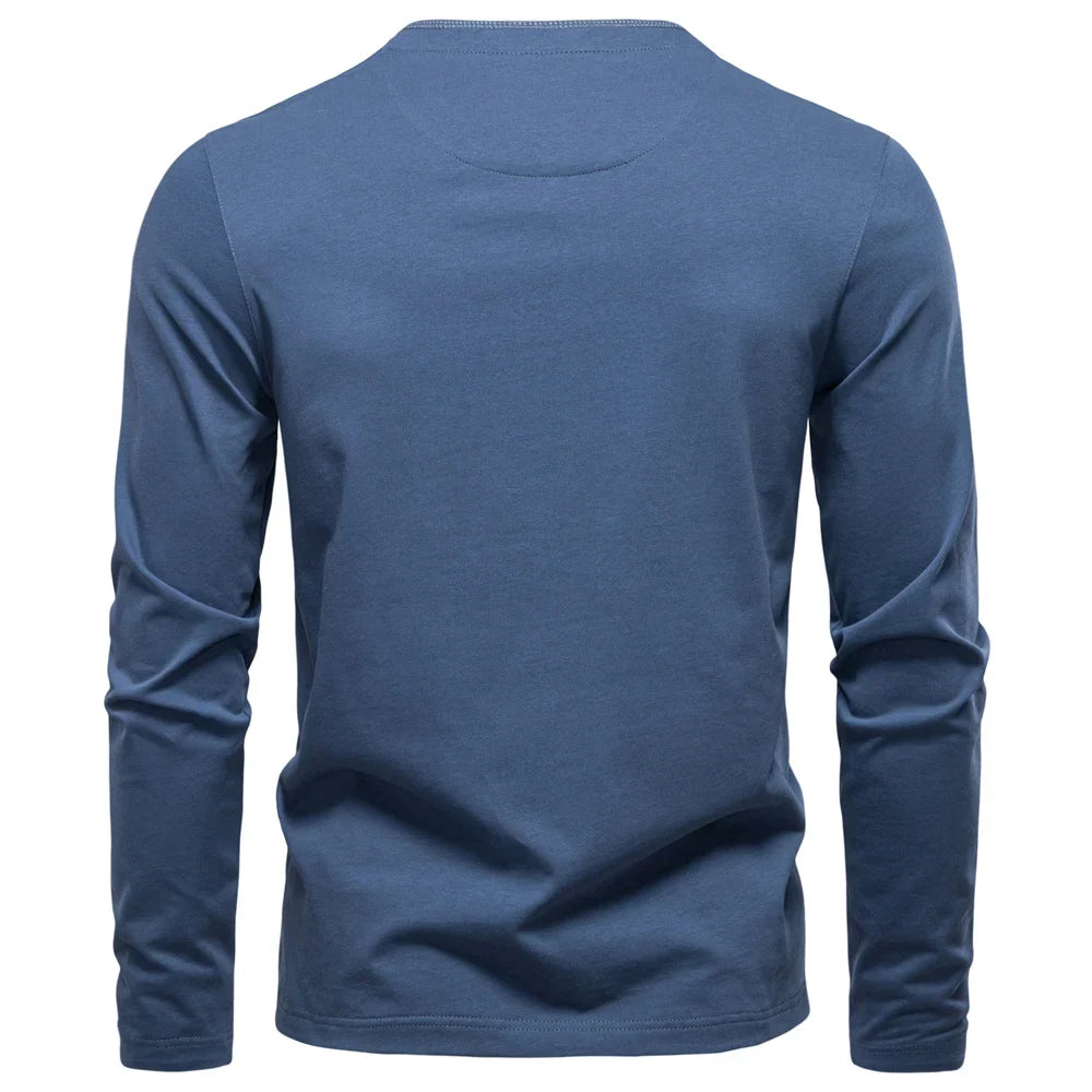 Beeckhoven™ | Henley Heren  Shirt Met Lange Mouwen